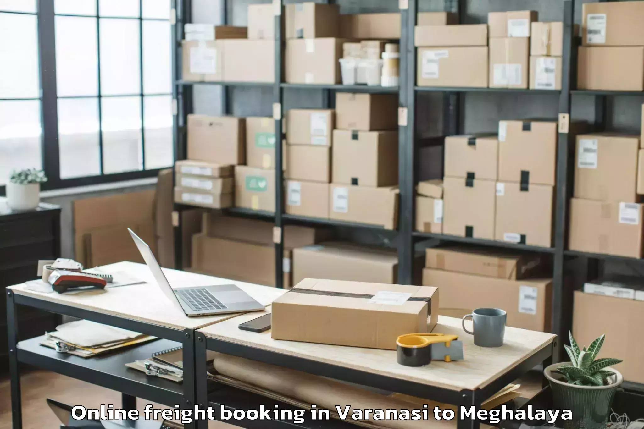 Book Varanasi to Nongstoin Online Freight Booking